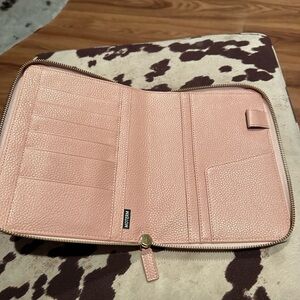 Moterm Zippered Leather Cover for Stalogy B6 Planners (Pebbled-Dusty Rose)
